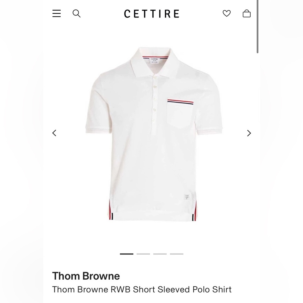 Thom Browne White Polo Shirt sz4 (L)